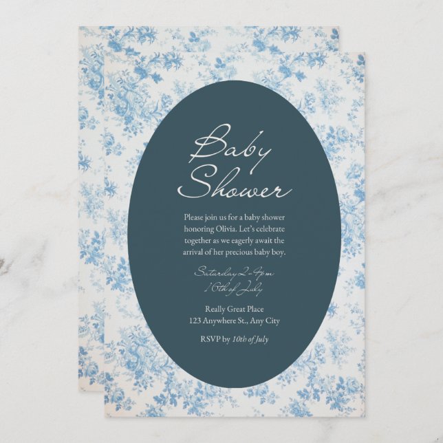 Baby Shower Invitations (Front/Back)