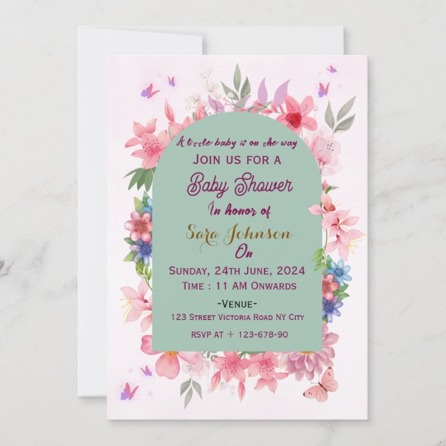 Baby Shower Invitations  (Front)