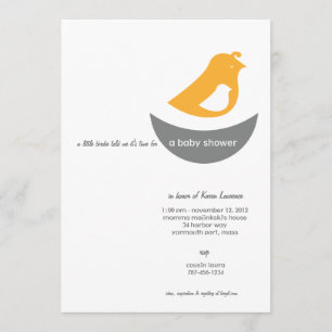 Baby Shower Invitations - A LIttle Bird told me