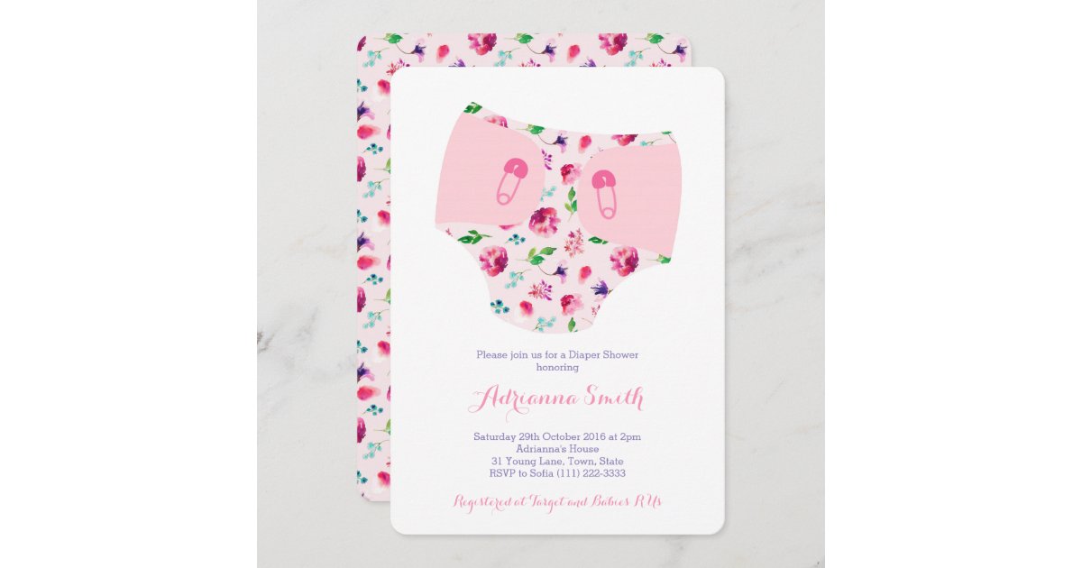 baby shower invitations diaper template