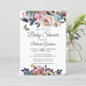 Baby Shower Invitations | Floral Boho (Standing Front)