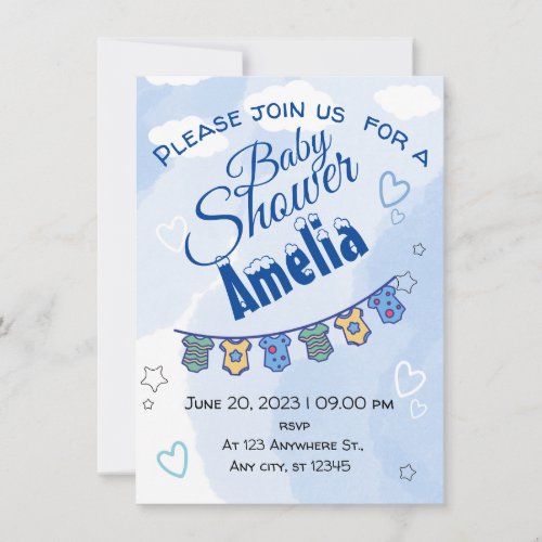  baby shower invitations fluffy Invitation