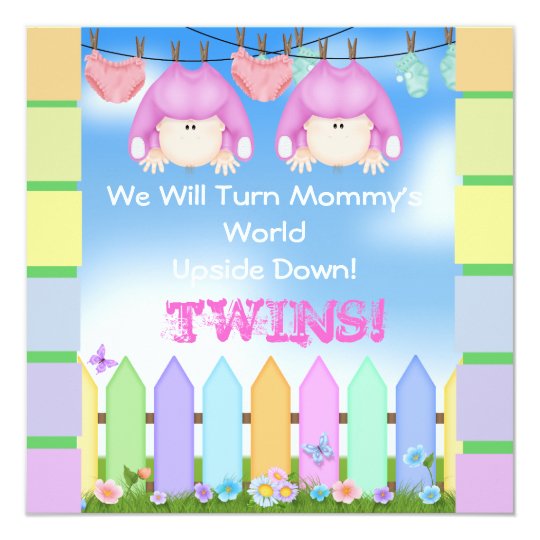 BABY SHOWER Invitations GIRL TWINS! Zazzle