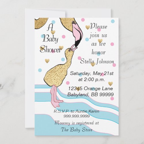 Baby Shower Invitations My Flamingos Invite