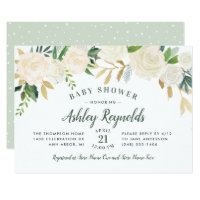Baby Shower Invitations | Neutral Blooms