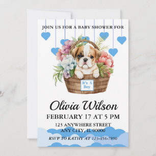 Baby Shower Invitations, Puppy Theme Invitations