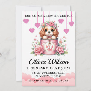 Baby Shower Invitations, Puppy Theme Invitations