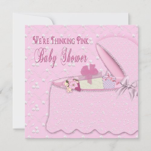 Baby Shower Invitations - Thinking Pink