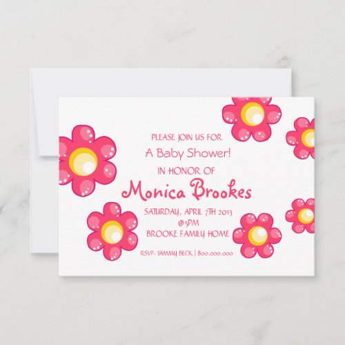 Baby Shower Invite | Baby Flowers II |w