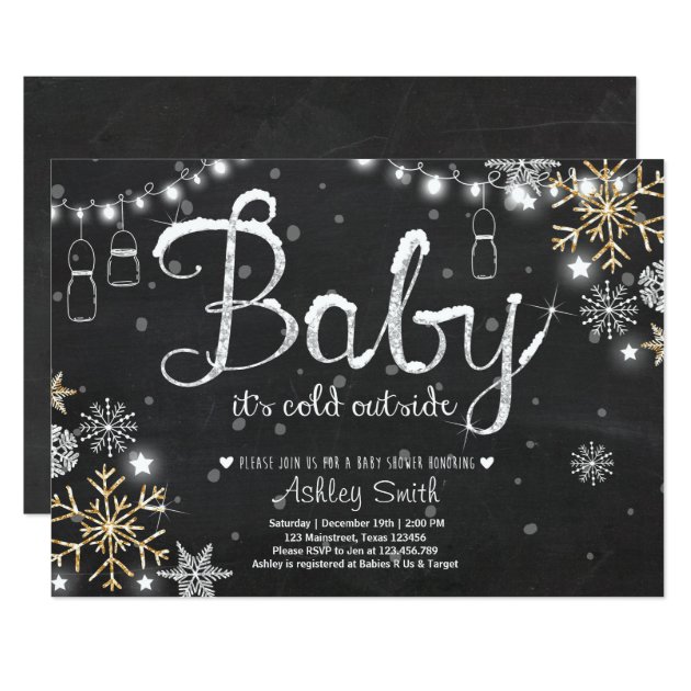 Baby Shower Invite Baby It's Cold Outside