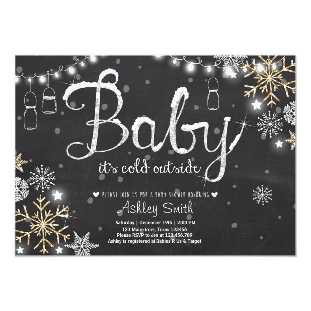 Baby Shower Invite Baby It's Cold Outside