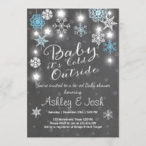 Baby Shower invite Baby it's cold outside Boy