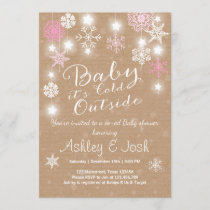 Baby Shower invite Baby it's cold outside Girl