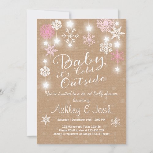Baby Shower invite Baby its cold outside Girl