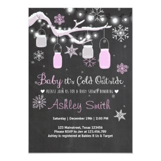 Baby Shower invite Baby it's cold outside Girl