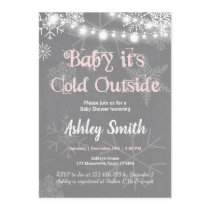 Baby Shower invite Baby it's cold outside Winter