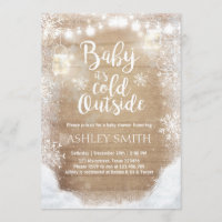 Baby Shower invite Baby it's cold outside Winter