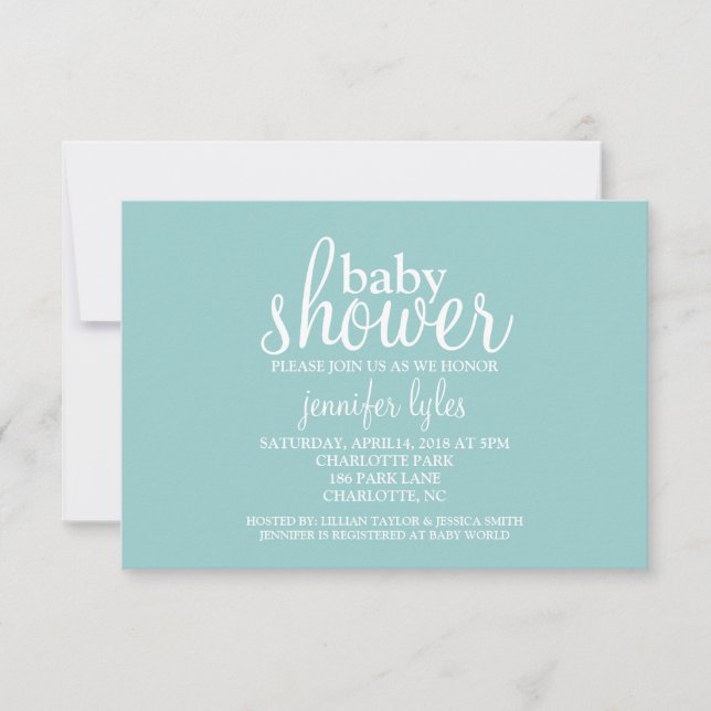Baby Shower Invite  - Baby Shower - blue (Front)