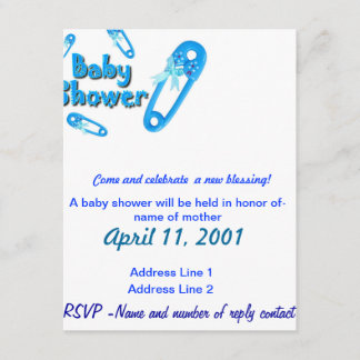 Baby Shower Invite-Boy Invitation