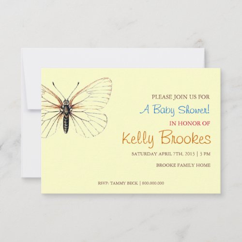Baby Shower Invite | Butterfly