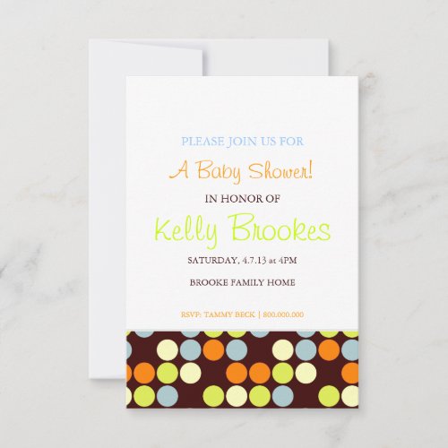 Baby Shower Invite | Dots |wor