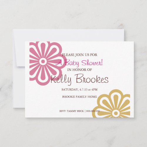 Baby Shower Invite | Flowered I |pnkgo