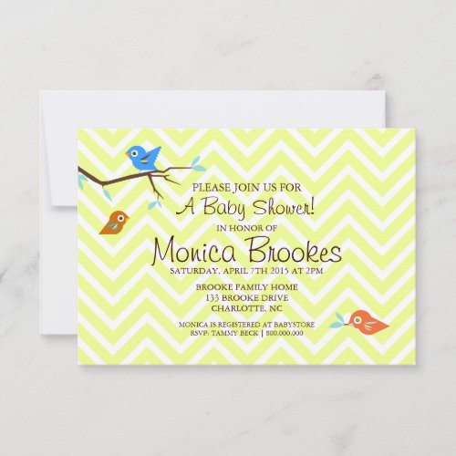 Baby Shower Invite | Little Birdie |chevneutral