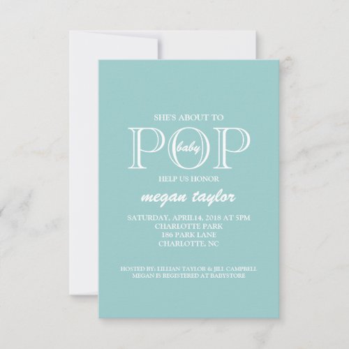 Baby Shower Invite | POP |blu