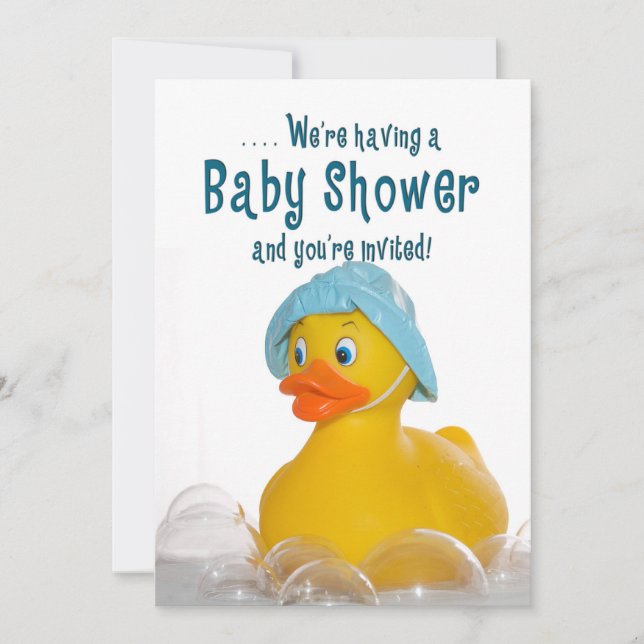 BABY SHOWER INVITE - RUBBER DUCKY (Front)
