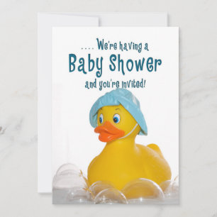 BABY SHOWER INVITE - RUBBER DUCKY