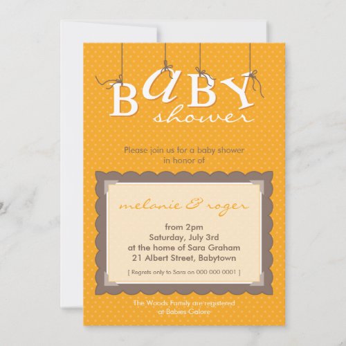 BABY SHOWER INVITES :: baby letters 1P