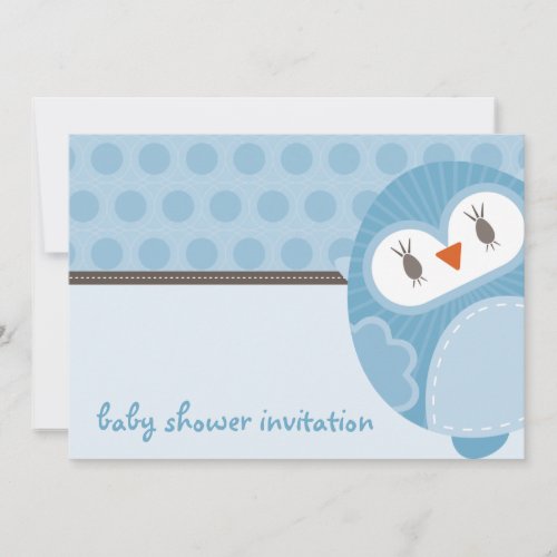 BABY SHOWER INVITES :: dancing owl 5L