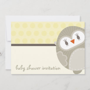 BABY SHOWER INVITES :: dancing owl 6L