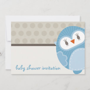 BABY SHOWER INVITES :: dancing owl 8L