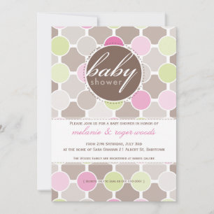 BABY SHOWER INVITES :: fizzy spots 4P