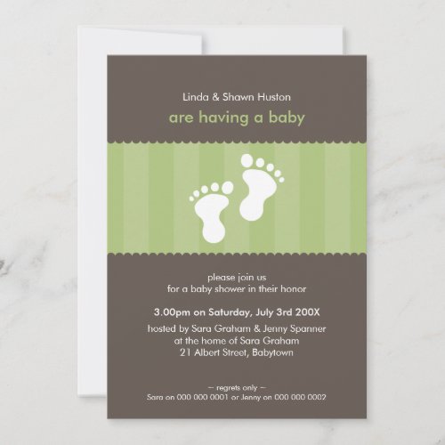 BABY SHOWER INVITES :: happy feet 13P