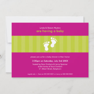 BABY SHOWER INVITES :: happy feet 5L