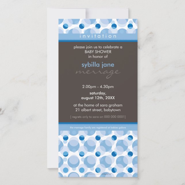 BABY SHOWER INVITES :: hello baby 6 (Front)