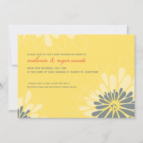 BABY SHOWER INVITES :: modern bloom 2L