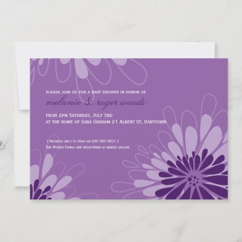 BABY SHOWER INVITES :: modern bloom 7L