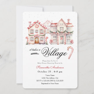 Baby Shower It Takes a Village Winter Invitation