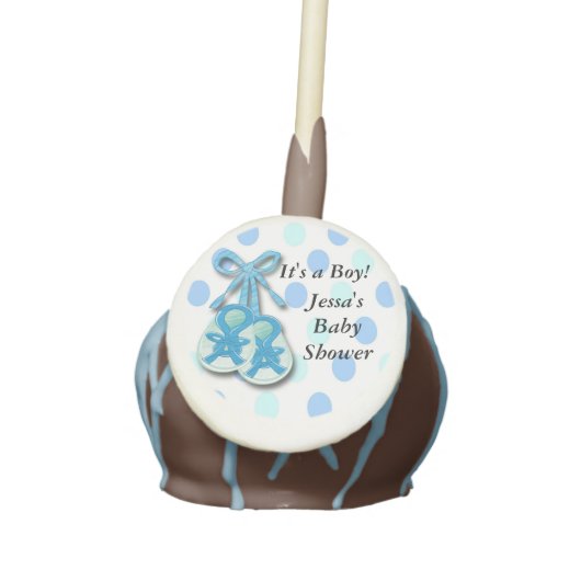 Baby Shower It's a Boy Booties Cake Pop (Front)