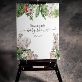 Baby Shower jungle Animals Safari tropical Foam Board