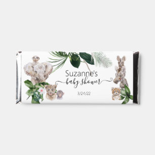 Baby Shower Jungle Animals Safari Tropical Hershey Bar Favors