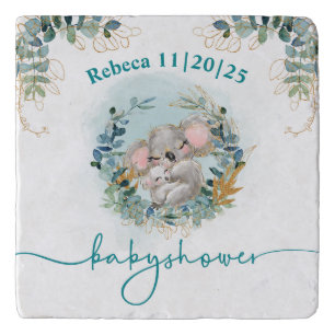 Baby Shower Koala Stone Salvamantel Trivet