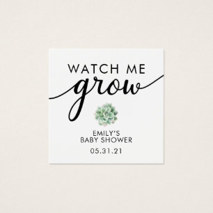BABY SHOWER Let Love Grow Succulent Plant Tags