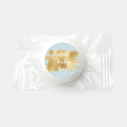 Baby Shower Life Savers Mints Labels Blue Gold Life Saver Mints