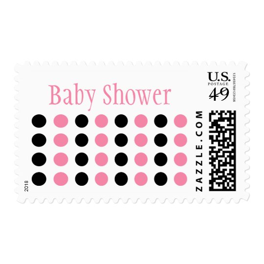 Baby Shower (Light Pink / Black Stamp) Postage