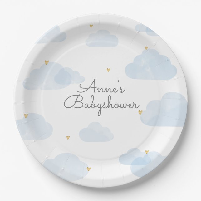 Baby shower lightweight paper board plates (Front)