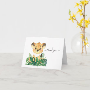  Baby Shower Lion Jungle Watercolor  Card